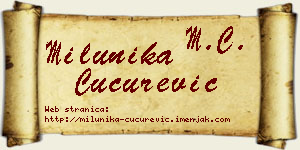 Milunika Cucurević vizit kartica
